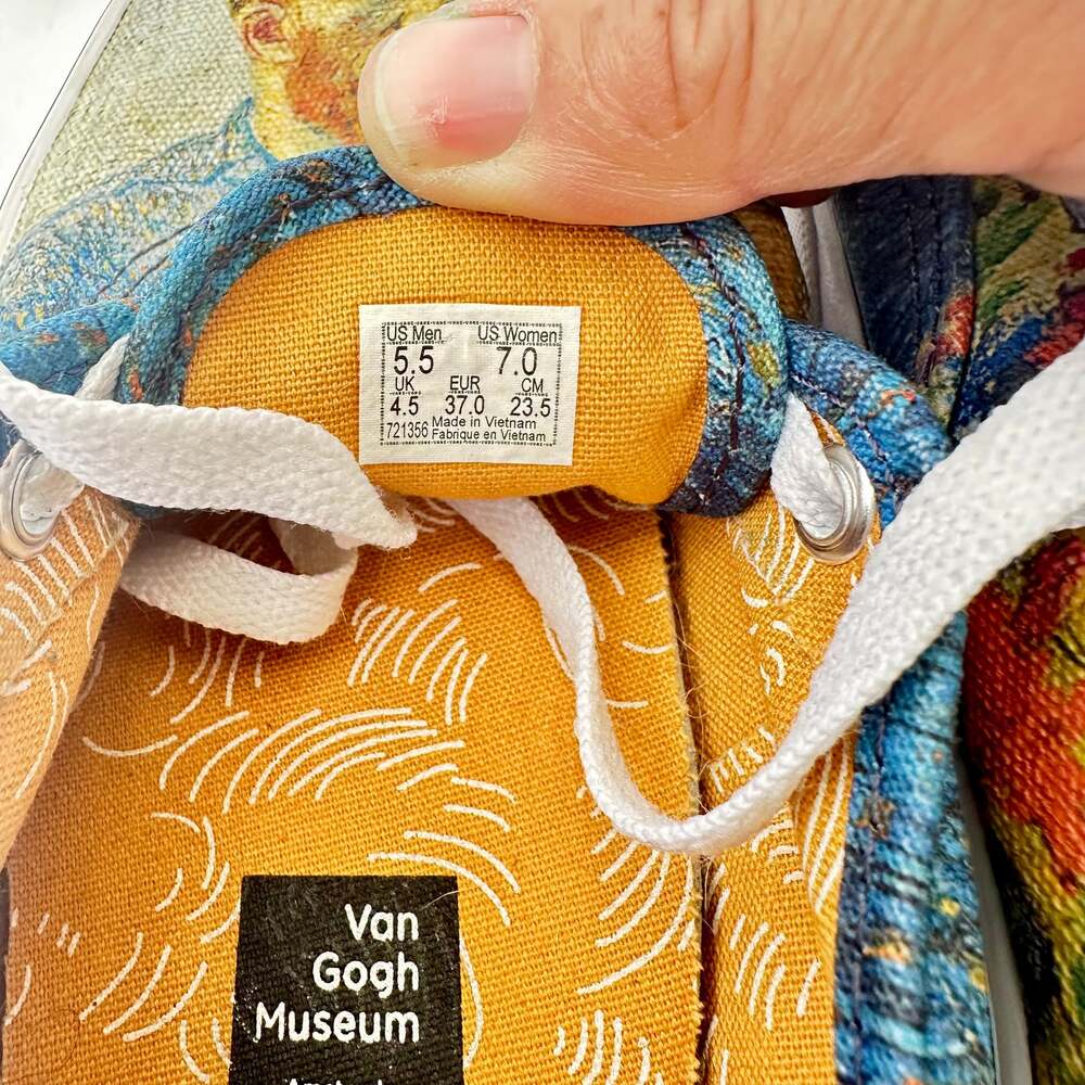 Vans x Vincent Van Gogh Sneaker Shoes ‘Self Portrait’ RARE WUS7 / MUS5.5, EU37 - Picture 9 of 9